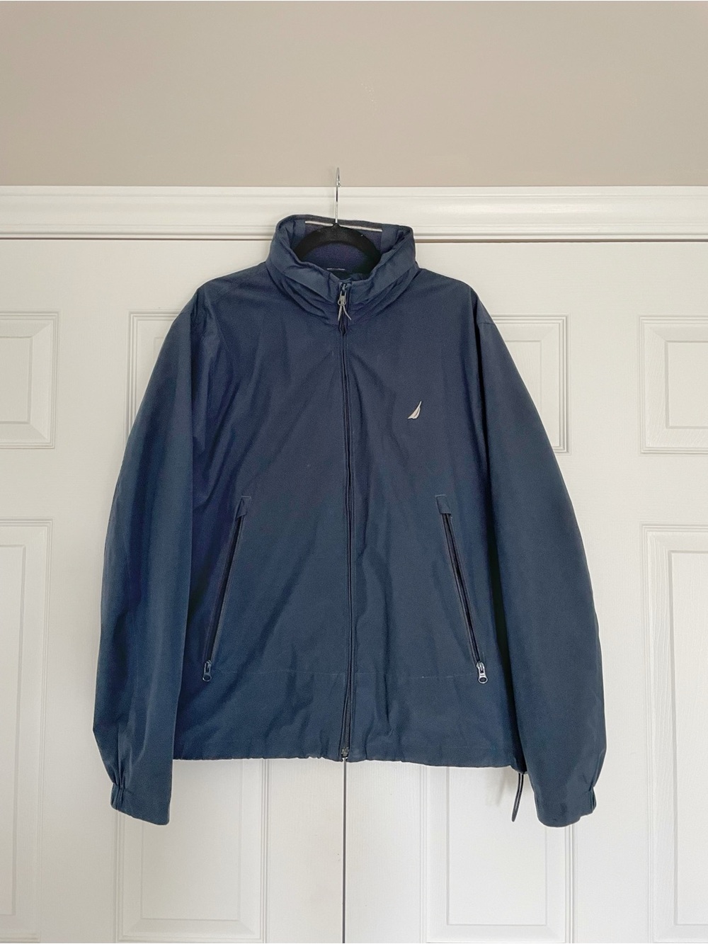 Nautica Dark Blue Full-Zip Windbreaker Jacket